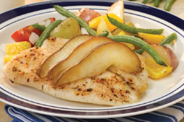 Armutlu Karayip usulü tilapia ve renkli fırın patatesli kolay fırın paketi