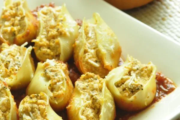 Balkabaklı ricottalı doldurulmuş makarna kabukları