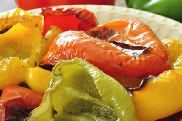 Fırında dolmalık biber