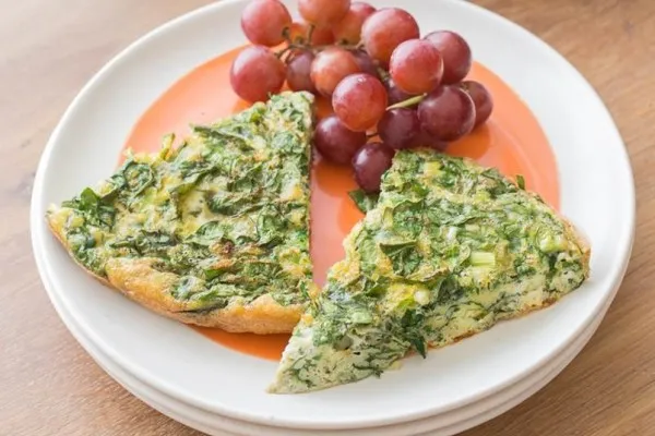 Fransız usulü ıspanaklı frittata