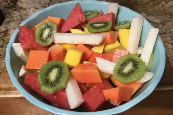 Jícama'lı meyve salatası